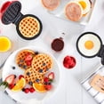 thumbnail image 3 of Mistaha Mini Electric Waffle Maker, Portable Electric Non-Stick Waffle Iron, Round Waffle Maker Grill Machine, 3 of 8