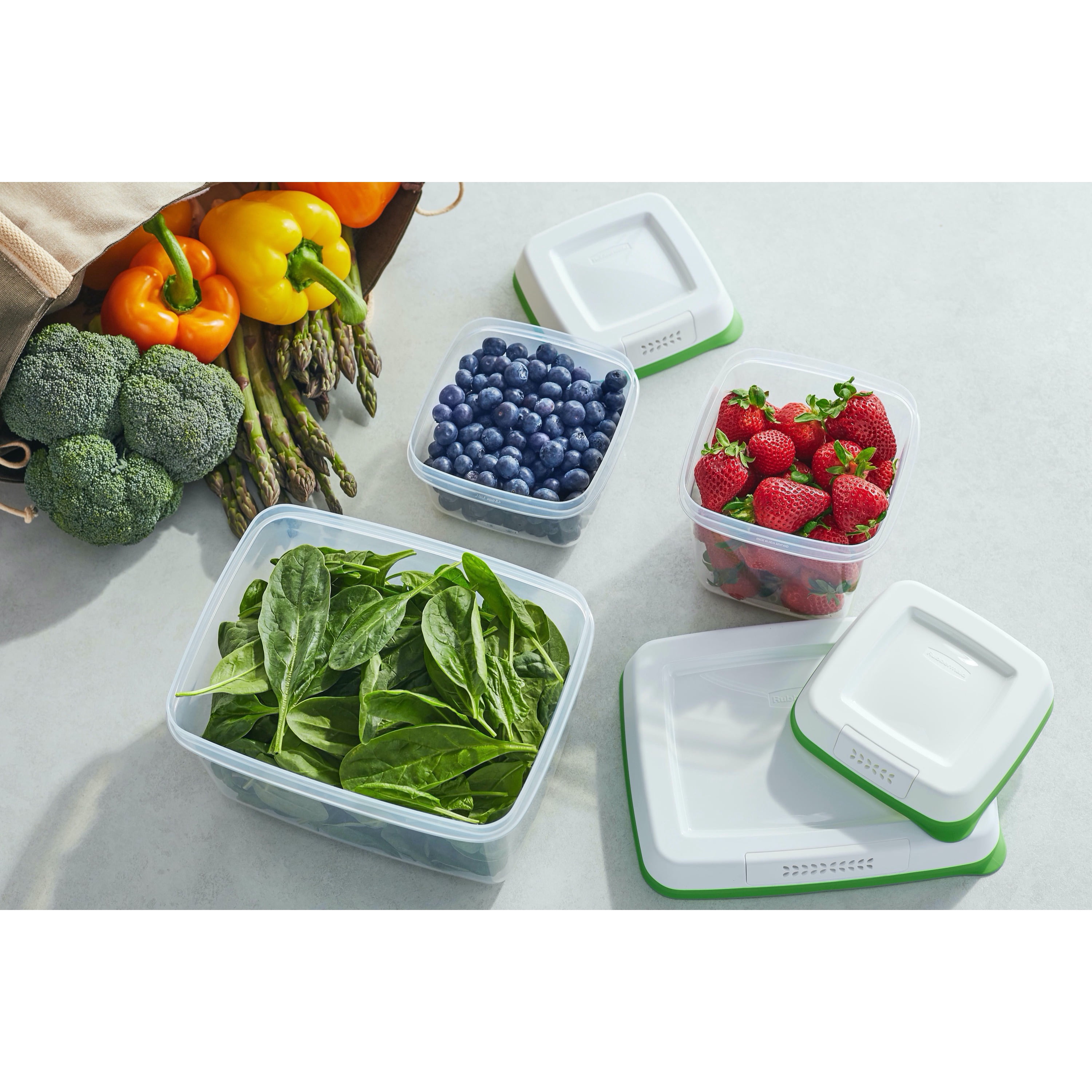 Rubbermaid FreshWorks Produce Saver, Medium and Large Storage