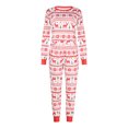 thumbnail image 3 of CEHVOM Parent-child Warm Christmas Set Printed Home Wear Pajamas Two-piece Kid Set, 3 of 7