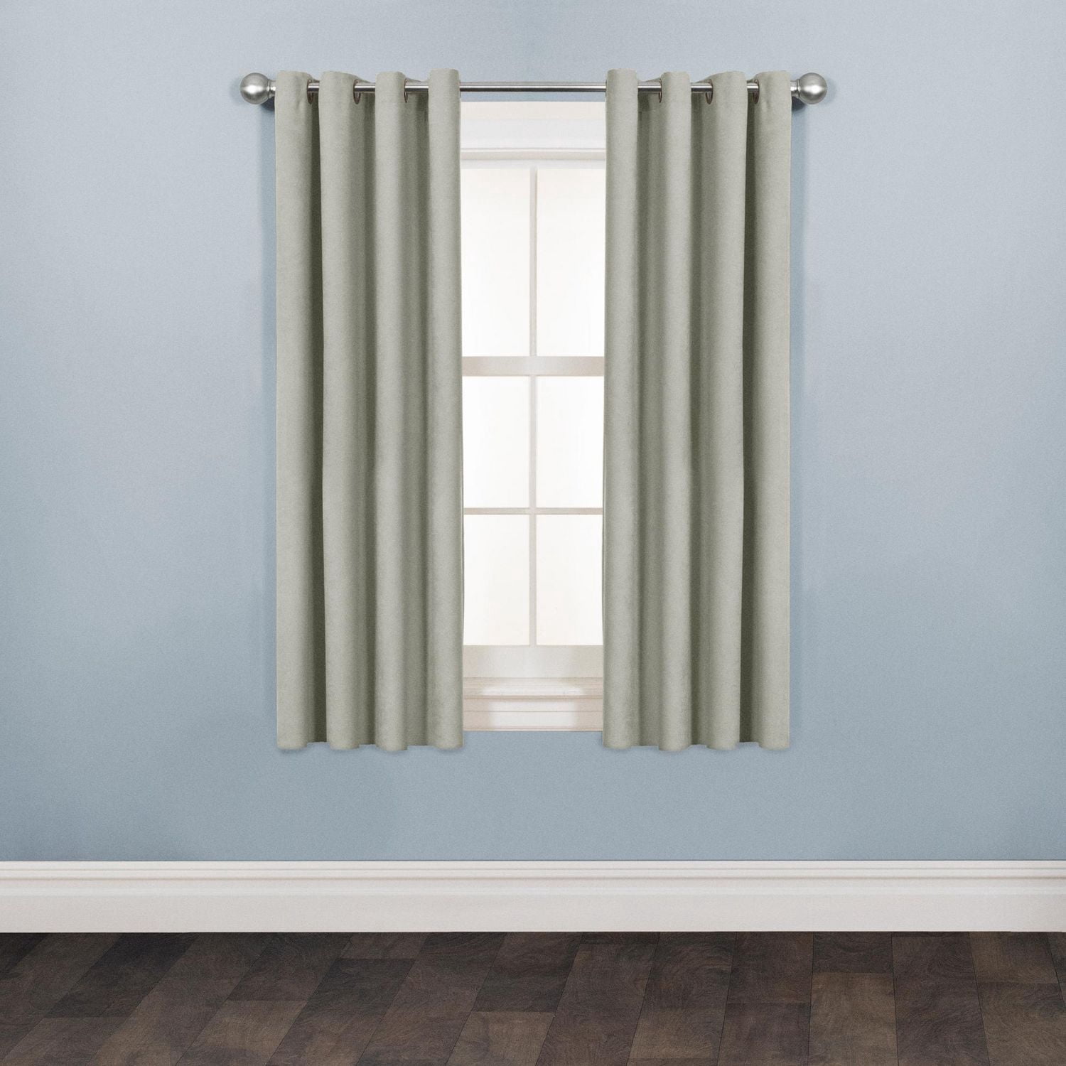 Mainstays Faux Suede Drapery Grommet Window Curtains Panel