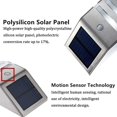 thumbnail image 2 of Hongchun 2 Pack Solar Motion Sensor Fence Post Light, 2 LED Solar Powered Stainless Steel Fence Light, Solar Powered Waterproof Outdoor Security Light, Solar Accent Wall Light for Patio, Garden (White Light), 2 of 5