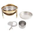 thumbnail image 2 of Ensemble de Buffets à Réchaud en Acier Inoxydable, Ensemble de Réchaud Rond de 6 L pour Traiteur avec Plateaux Alimentaires, Couvercle et Porte-Alcool, Réchauds Améliorés et Ensembles de Réchauds de Buffet pour Cuisine, Fête, Banquet, 2 of 8