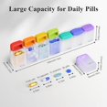 thumbnail image 3 of Weekly Pill Organizer Magnetic Removable Pill Box Day Time a Day Large Pill Case Travel Week Once Daily Medication Dispenser Medicine Container Holder for Supplement Vitamin Blac, 3 of 6