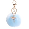 thumbnail image 2 of EGNMCR Keychains 8CM Cute Dancing Angel Keychain Pendant Women Key Pompoms Key Chains Key chain, 2 of 2