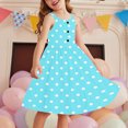 thumbnail image 1 of LOVZFMLL Robe d'Été Décontractée Sans Manches à Col Rond avec Boutons et Poches pour Filles de 2 à 12 Ans, 1 of 8