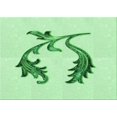 thumbnail image 1 of Ahgly Company Tapis de Zone Rectangulaire Transitionnel Vert Menthe pour Intérieur, Lavable à la Machine, 2 Pieds x 4 Pieds, 1 of 7