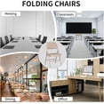 thumbnail image 2 of YLGJ Metal Folding Chairs Set of 2, PU Padded Stackable Gray, 2 of 6