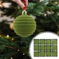 thumbnail image 4 of Lisbinx Flocking Christmas 6cm12pcs Boxed Christmas Tree Pendant Plastic Painted Velvet Holiday Decorations, 4 of 7