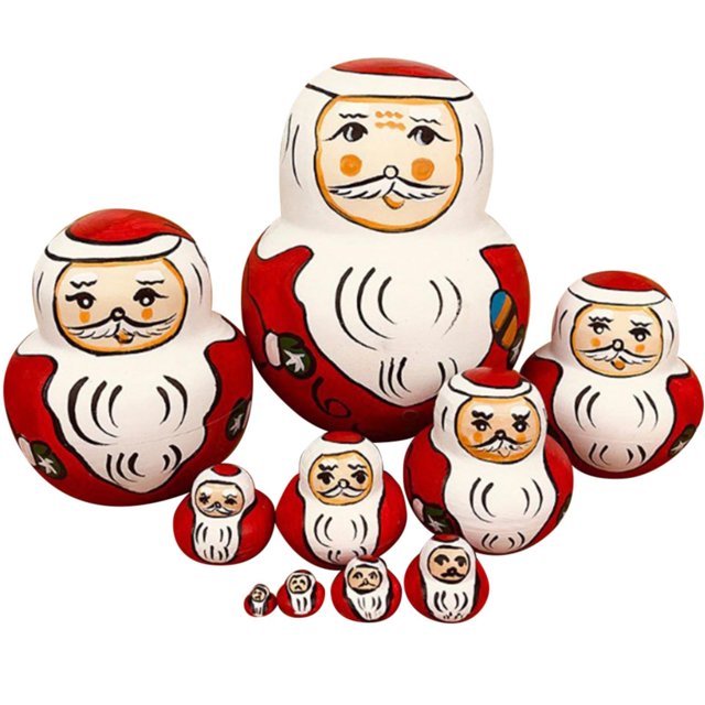 Double Nesting Dolls Duck Pattern 10 Set Handmade Matryoshka Stacking Nested Set For Kids And Adults
