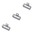 thumbnail image 1 of maskred Fashion Claw Clips Large Simple Style Handy Simple Style Sturdy Exquisite Accessories Barrettes for Women Black/Rectangle 3Set, 1 of 6