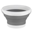 thumbnail image 1 of Large Capacity Foldable Sand Buckets Household Leakproof Buckets Excellent for Gardening House Cleaning  Gray 10L, 1 of 8