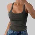 thumbnail image 3 of Lixiuxyad Ribbed Tank Tops For Women Women Spaghetti Strap Scoop Neck Ribbed Tank Tops Slim Fitted Cotton Camisole Basic Sleeveless Layering Shirts, 3 of 4