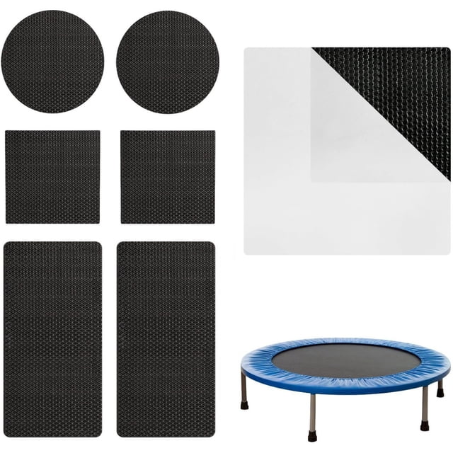 Meitianfacai Kit de Réparation de Patchs Auto-Adhésifs pour Trampoline 3 Styles Accessoires pour Réparer les Déchirures Ou Trous dans les Tapis de Trampoline