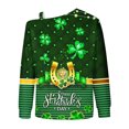 thumbnail image 5 of Débardeurs pour Femmes Mode Sweat-Shirt Imprimé Jour de St.Patrick Chemise à Épaulette Graphique à Manches Longues Tops, 5 of 5