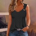 thumbnail image 1 of IROINID Débardeurs de Course pour Femmes, Blouse Sans Manches Décontractée de Mode pour Femmes à Col en V, Hauts Noirs G, 1 of 6