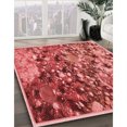 thumbnail image 3 of Ahgly Company Tapis Rectangulaire Rouge Lavable en Machine, 4 Pieds x 6 Pieds, 3 of 7