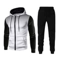thumbnail image 1 of QIPOPIQ Ensemble de Survêtement pour Homme 2 Pcs Tenue Décontractée à Contraste Sports Jogging Ensembles de Survêtements Liquidation, 1 of 4