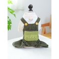 thumbnail image 3 of 1pc Pet Clothes For Small And Medium Dogs And Cats, Corduroy Comfortable And Cute Four-Legged Overalls, 3 of 4