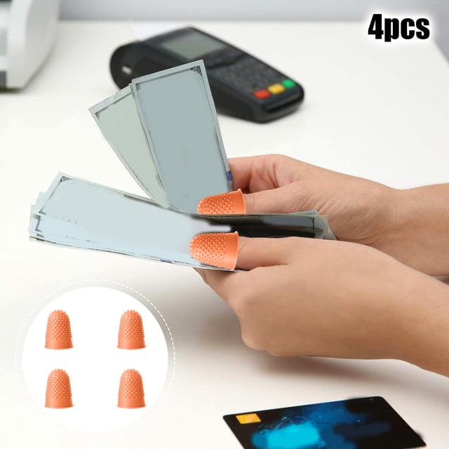 Finger 2 Protective Finger Tip Pads for Counting Sorting Writing Collating Hot Glue Sports Games Thick Reusable Grips in Assorted Sizes