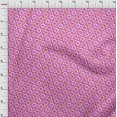 thumbnail image 4 of oneOone Polyester Spandex Fuschia Pink Fabric Asian Block Sewing Material Print Fabric By The Yard 56 Inch Wide, 4 of 4
