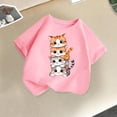 thumbnail image 2 of T-shirts pour Filles à Manches Courtes avec Animaux, T-Shirts Graphiques d'Été, T-Shirts à Col Rond, T-Shirts Roses 6-8 Ans, 2 of 4