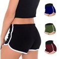 thumbnail image 2 of 4 Pcs Shorts de Sport pour Femmes Shorts Rétro Shorts de Yoga Actifs Pantalons avec Bords Colorés, 2 of 6