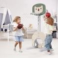 thumbnail image 3 of Gymax 3-in-1 Kids Basketball Hoop Set Adjustable Sports Activity Center w/Balls Green, 3 of 10
