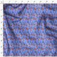 thumbnail image 4 of Soimoi Blue polyester Crepe Fabric Artistic Tree & Wolf Animal Print Sewing Fabric Yard 52 Inch Wide, 4 of 5