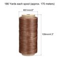 thumbnail image 2 of Unique Bargains 186 Yards 210D/1mm Leather Sewing Thread Polyester Waxed Cord, Chocolate, 2 of 5