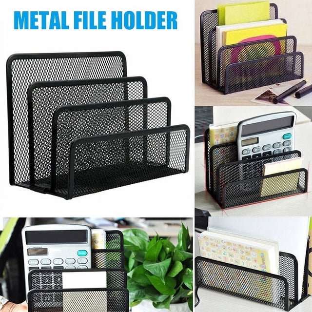 Mesh Letter Sorter Mail Document Tray Desk Office File Organiser Holder Multifunctional File Storage