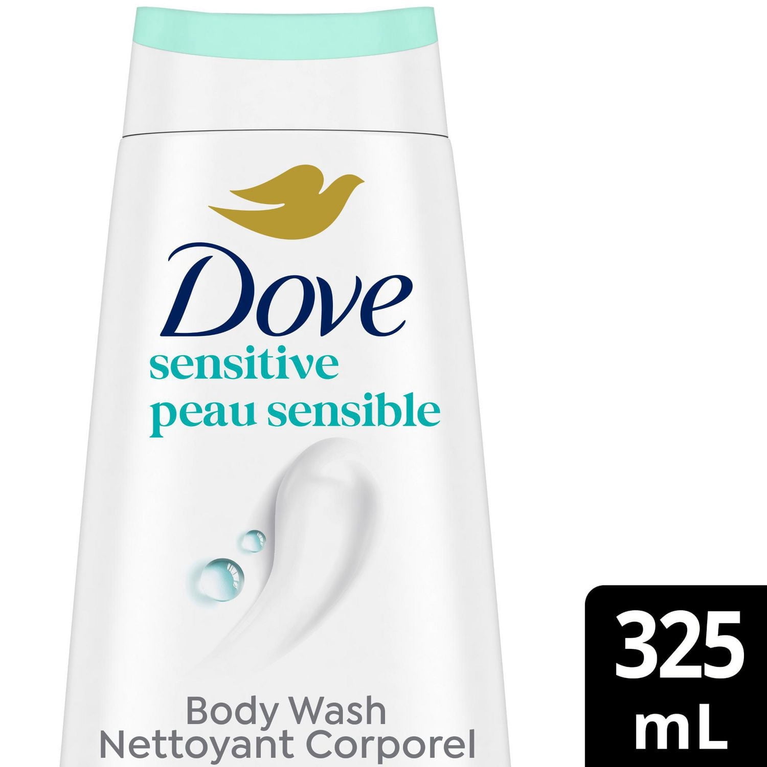 Dove Nettoyant Corporel pour 24 H de Peau Douce Hypoallergénique Peau Sensible, 325 ml