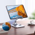 thumbnail image 4 of Cell Phone Stand, Adjustable Angle Folding Cell Phone Stand, Desktop Tablet Stand, Compatible with All Mobile Phones, Tablets for Home Travel Office, 4 of 7