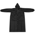 thumbnail image 1 of Imperméable Réutilisable Poncho de Pluie Mat EVA Imperméable Extérieur pour Adultes (avec Manchette Élastique, Noir), 1 of 6