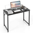 thumbnail image 1 of Gymax 40-Inch Small Computer Desk Home Office PC Workstation w/ Heavy-duty Metal Frame Black, 1 of 6