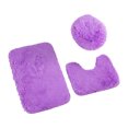 thumbnail image 2 of TIMIFIS Bathroom Rugs Household Supplies Solid Color 3 Piece Bathroom Rug Set Bathroom Toilet Carpet Anti-Slip Mat Solid Color Bathroom Toilet Floor Mat Mothers Day Gifts pring, 2 of 7