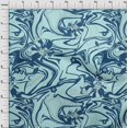 thumbnail image 4 of oneOone Georgette Viscose Teal Blue Fabric Abstracts Craft Projects Decor Fabric Printed By The Yard 42 Inch Wide, 4 of 5