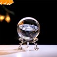 thumbnail image 4 of weibbin Engraved Decorative Crystal Sphere Decorative Quartz Glass Ball, Model Astronomy Sphere, Paperweight Crystal Display Sculpture Home Decor Crafts for Kids Friends, 4 of 6