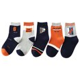 thumbnail image 1 of XZNGL 5Pairs Kids Socks Cute Print Children Middle Tube Socks Breathability Warm Socks, 1 of 9
