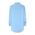 thumbnail image 2 of Birdeem Chemise Ample Courte à Lacets pour Femmes, Manches Longues Col en V, 2 of 5