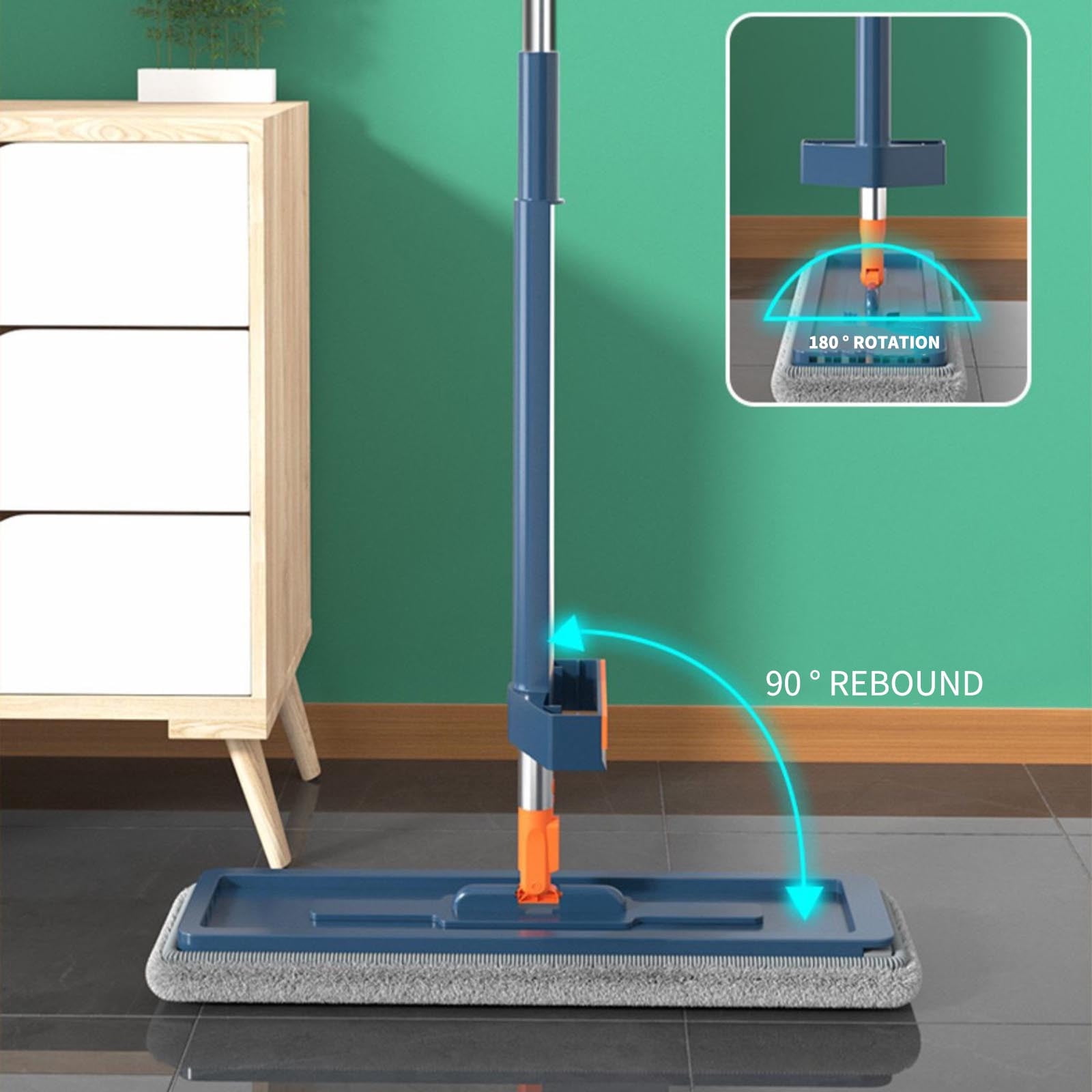 Dvkptbk A Mop No Hand Washing, Flat Plate, Large Mop, Household One Mop, Lazy Person Mop, Floor Mop, and Tool for Both Dry and Wet Use Cleaning Supplies