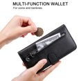 thumbnail image 4 of Case for Google Pixel 6 PRO 5G Zipper Pocket Wallet Leather Case Magnetic Closure Flip Cover - Black, 4 of 5