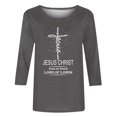thumbnail image 5 of Daisyyozoid Nouvelles Arrivées Hauts pour Femmes Joyeuses Pâques Col Rond Manches Longues Haut à Manches Longues Col Rond Chemise, 5 of 5