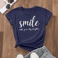thumbnail image 4 of T-shirt Décontracté à la Mode à Manches Courtes pour Usage Quotidien avec Col Rond et Imprimé Graphique, Coupe Ample, Haut pour Femme pour un Confort Quotidien, 4 of 4
