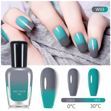 EGNMCR Nail Polish Warm Change Nail Polish 7ml Nail Polishs