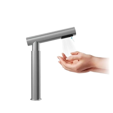 Séchoir Automatique pour les Mains, Conception de Robinet Créative, Débit d'Air à Grande Vitesse, Sèche-Mains de Salle de Bain, Machine de Séchage pour les Mains de Toilette en Acier Inoxydable 304, Séchage à Grande Vitesse