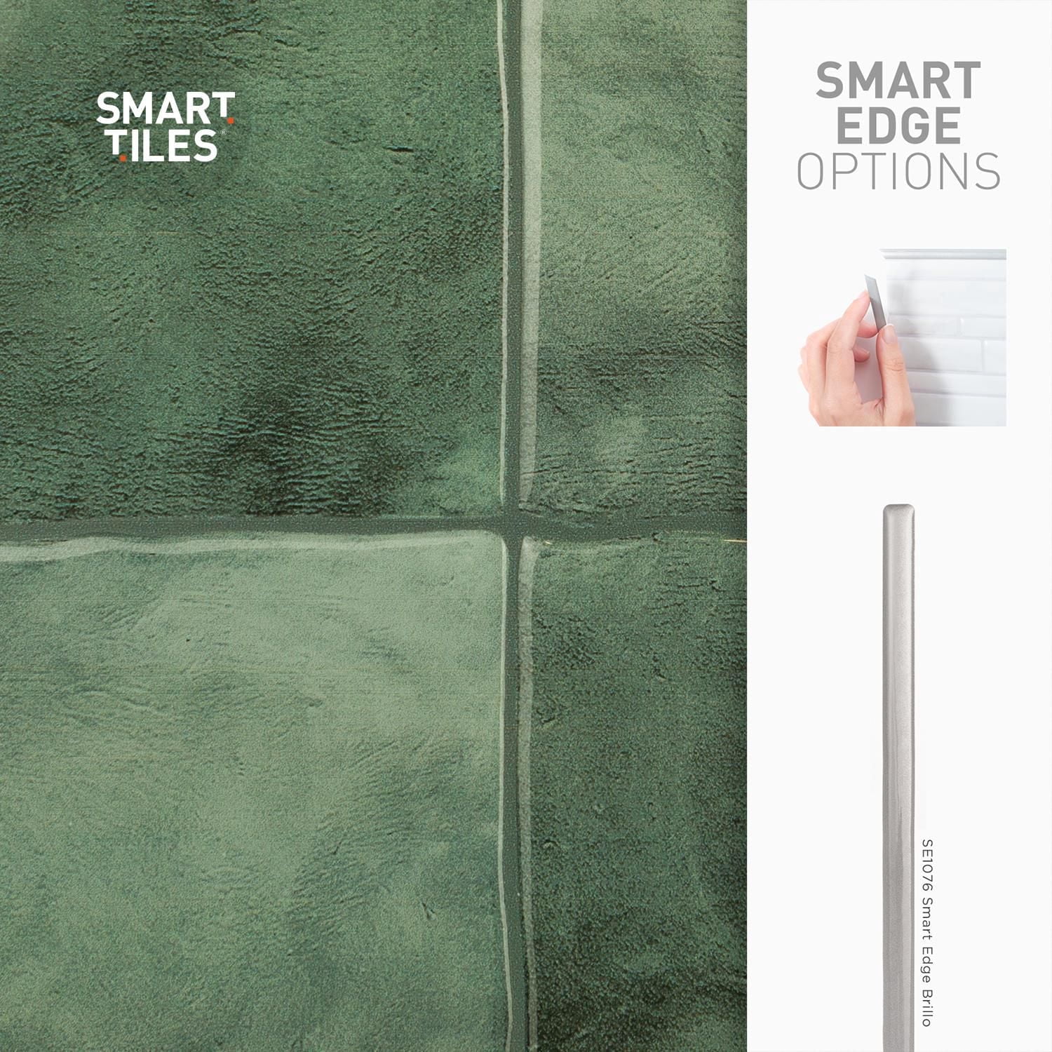 Smart Tiles Tuiles autocollante murale, Zellige Taza, Pqt-4, 9in x 9in