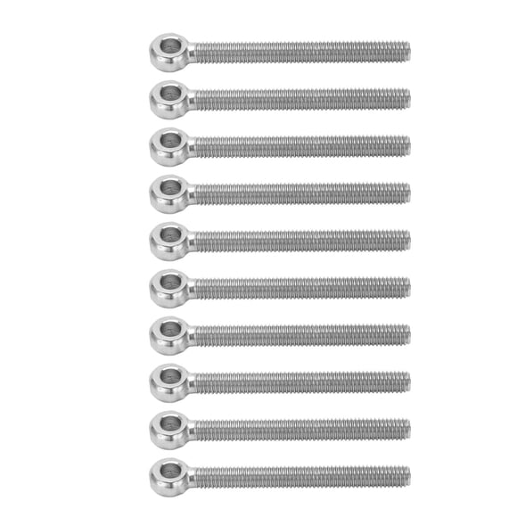 Premium 304 Stainless Steel M6x60 Eye Bolts, 10-Pack for Secure Industrial Fastening and Lifting Applications