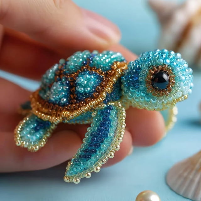 Bead Embroidery Kit Animals 3D DIY Beadwork Craft Kits For Beginner Adults DIY Beaded Ornament Kit Art Craft Handmade For Beader Lover Embroidery