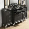 thumbnail image 4 of Lavish 5 Piece Gray Bedroom Set with Light up Headboard in Queen Size, 4 of 10