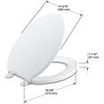 thumbnail image 2 of Kohler K-4694-0 Siège de Toilette Allongé Ridgewood - Blanc, 2 of 3